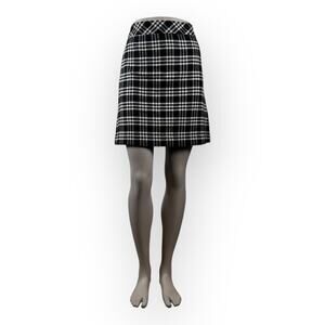 J. Crew Houndstooth Wool Mini Skirt Size 8